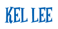 Rendering "KEL LEE" using Cooper Latin