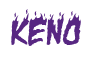 Rendering "KENO" using Charred BBQ