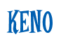 Rendering "KENO" using Cooper Latin