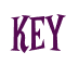 Rendering "KEY" using Cooper Latin