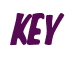 Rendering "KEY" using Big Nib