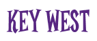 Rendering "KEY WEST" using Cooper Latin