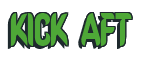 Rendering "KICK AFT" using Callimarker