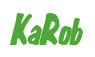 Rendering "KaRob" using Big Nib