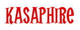 Rendering "KaSaphire" using Cooper Latin