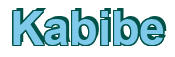 Rendering "Kabibe" using Arial Bold