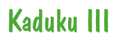 Rendering "Kaduku III" using Dom Casual