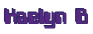 Rendering "Kaelyn B" using Computer Font