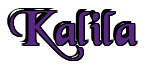 Rendering "Kalila" using Black Chancery