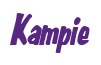 Rendering "Kampie" using Big Nib