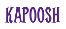 Rendering "Kapoosh" using Cooper Latin