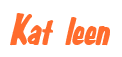 Rendering "Kat leen" using Big Nib