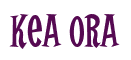 Rendering "Kea Ora" using Cooper Latin
