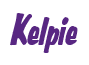 Rendering "Kelpie" using Big Nib