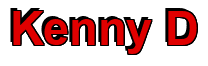 Rendering "Kenny D" using Arial Bold