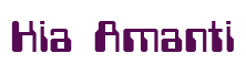 Rendering "Kia Amanti" using Computer Font