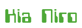Rendering "Kia Niro" using Computer Font
