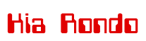 Rendering "Kia Rondo" using Computer Font