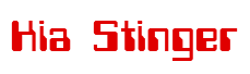Rendering "Kia Stinger" using Computer Font