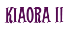 Rendering "Kiaora II" using Cooper Latin
