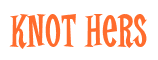 Rendering "Knot Hers" using Cooper Latin