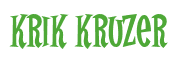 Rendering "Krik Kruzer" using Cooper Latin