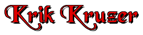Rendering "Krik Kruzer" using Black Chancery
