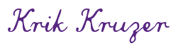 Rendering "Krik Kruzer" using Commercial Script
