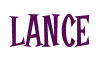 Rendering "LANCE" using Cooper Latin