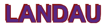 Rendering "LANDAU" using Arial Bold