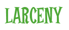 Rendering "LARCENY" using Cooper Latin