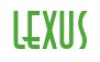 Rendering "LEXUS" using Anastasia