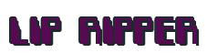 Rendering "LIP RIPPER" using Computer Font