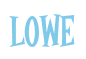 Rendering "LOWE" using Cooper Latin