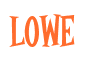 Rendering "LOWE" using Cooper Latin
