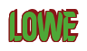 Rendering "LOWE" using Callimarker