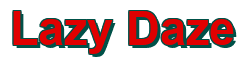 Rendering "Lazy Daze" using Arial Bold