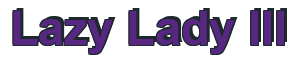 Rendering "Lazy Lady III" using Arial Bold
