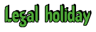 Rendering "Legal holiday" using Callimarker