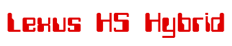 Rendering "Lexus HS Hybrid" using Computer Font