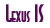 Rendering "Lexus IS" using Asia