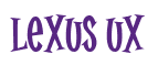 Rendering "Lexus UX" using Cooper Latin