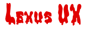 Rendering "Lexus UX" using Drippy Goo
