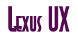 Rendering "Lexus UX" using Asia