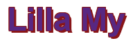 Rendering "Lilla My" using Arial Bold