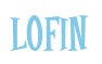 Rendering "Lofin" using Cooper Latin