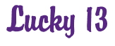 Rendering "Lucky 13" using Brody