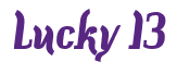 Rendering "Lucky 13" using Color Bar