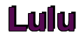 Rendering "Lulu" using Arial Bold