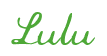 Rendering "Lulu" using Commercial Script